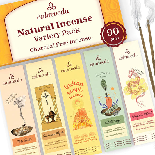 Natural Incense Sticks Variety Pack - (5 Variants) 