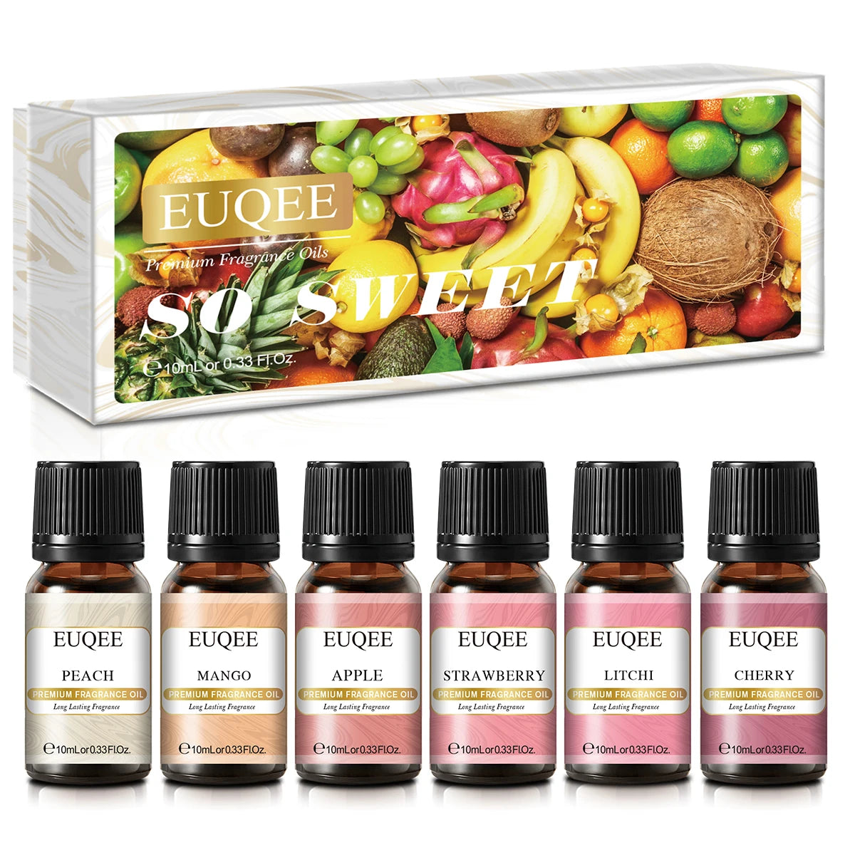 6 piece EUQEE Fragrance Oil Aromatherapy Gift Set For Diffuser