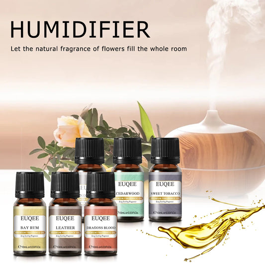 6 piece EUQEE Fragrance Oil Aromatherapy Gift Set For Diffuser