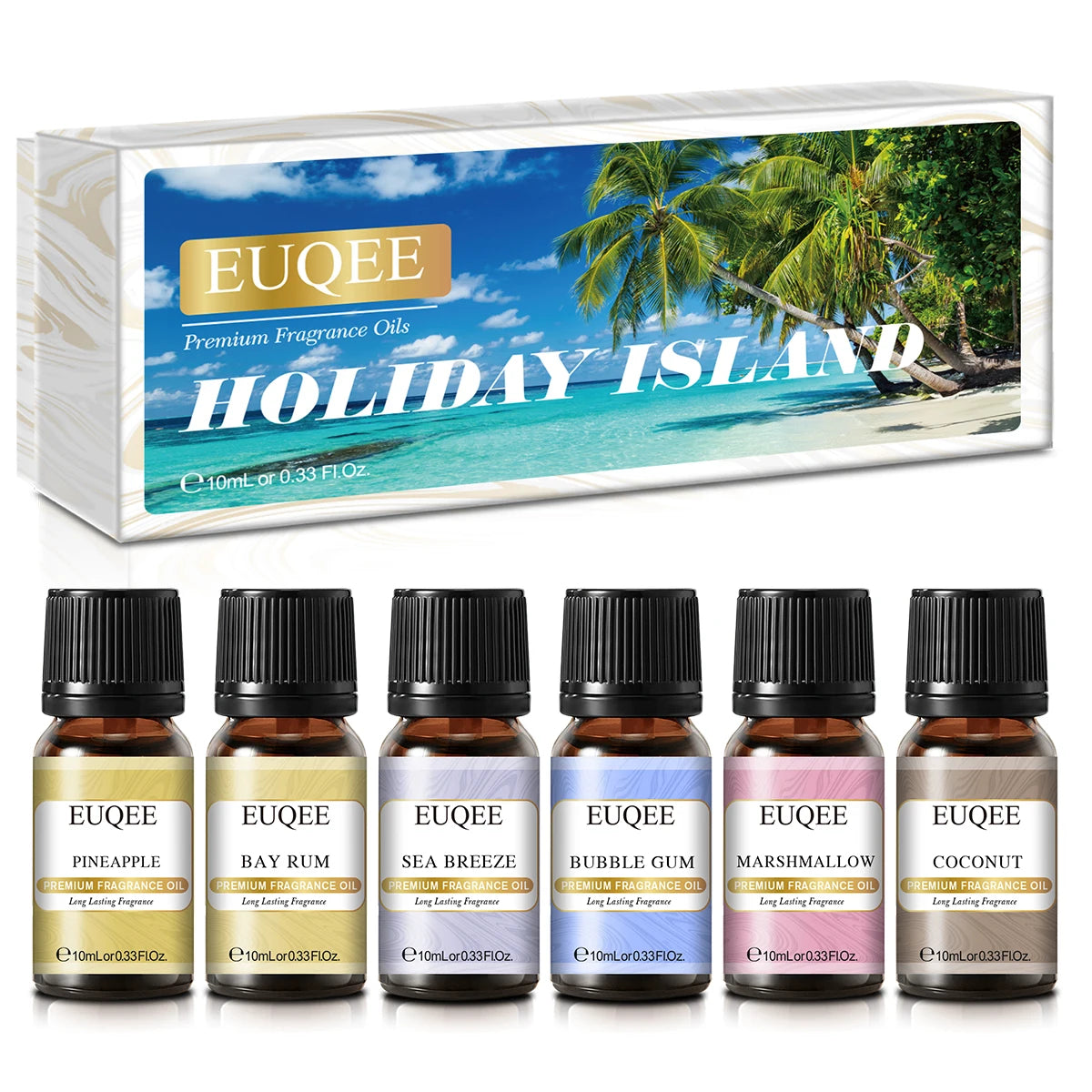 6 piece EUQEE Fragrance Oil Aromatherapy Gift Set For Diffuser