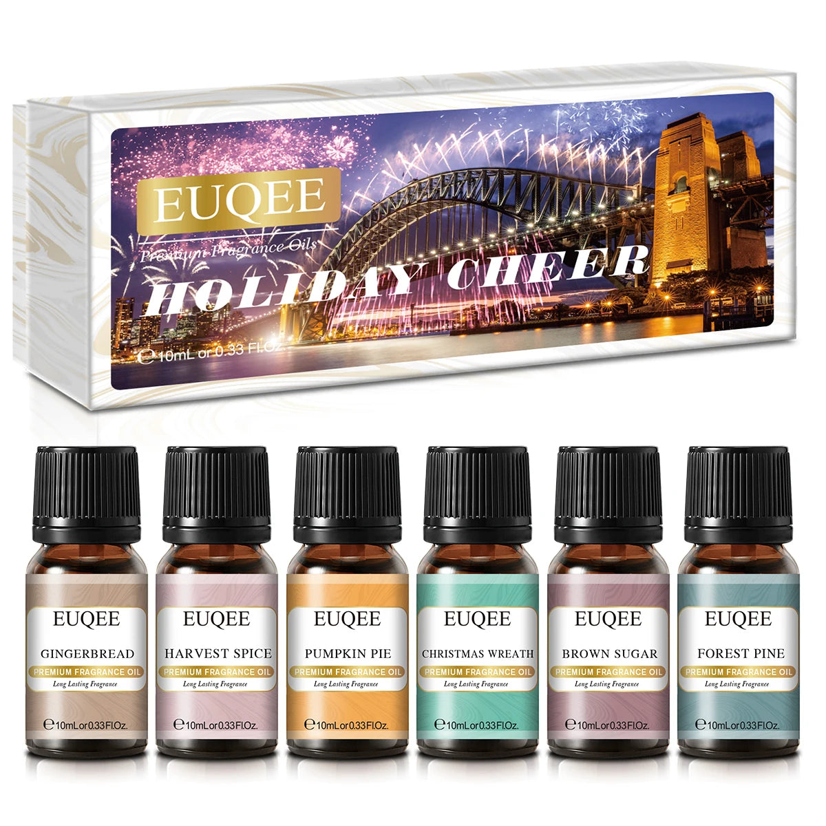 6 piece EUQEE Fragrance Oil Aromatherapy Gift Set For Diffuser