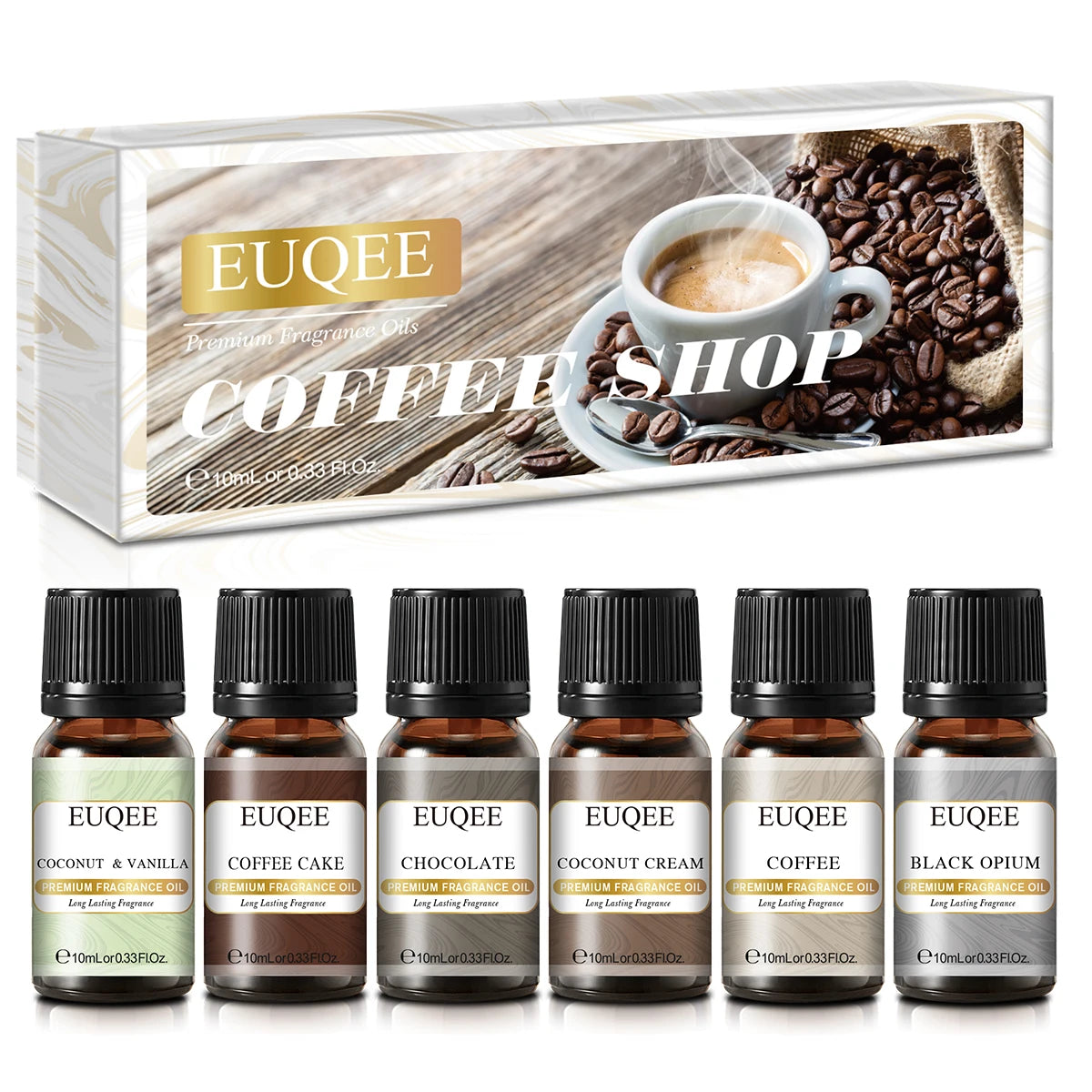 6 piece EUQEE Fragrance Oil Aromatherapy Gift Set For Diffuser