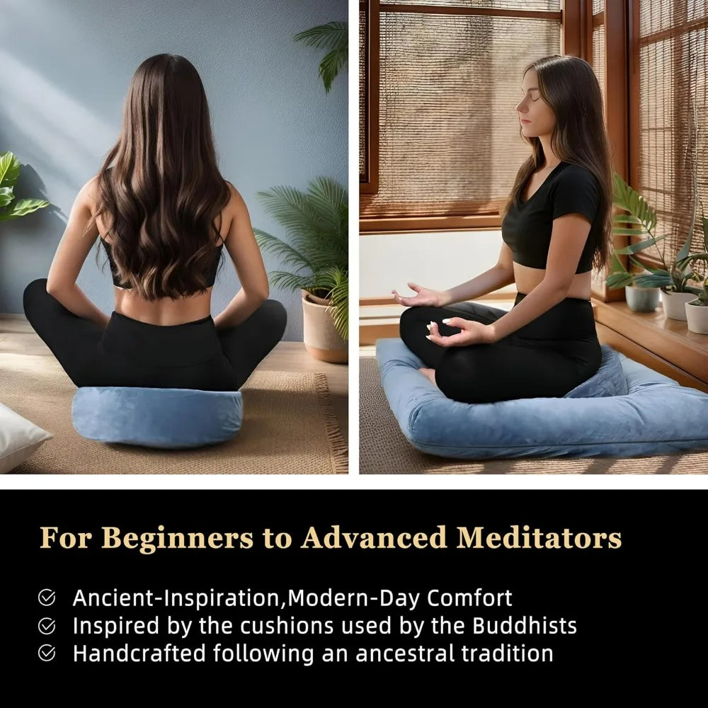 Meditation Floor and Buckwheat Cushion Seating Set