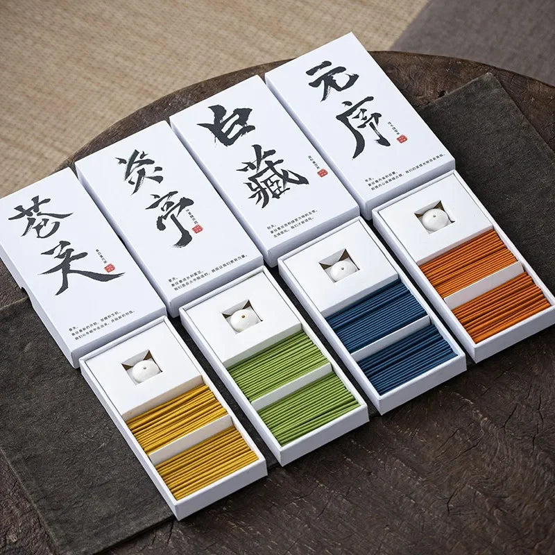 100pcs Japanese Short Thread Incense In 4 Scents