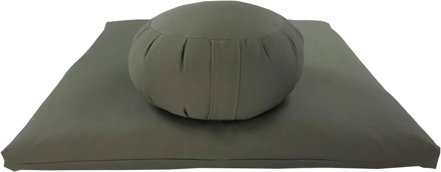 Buckwheat Zafu and Zabuton Meditation Cushion Set