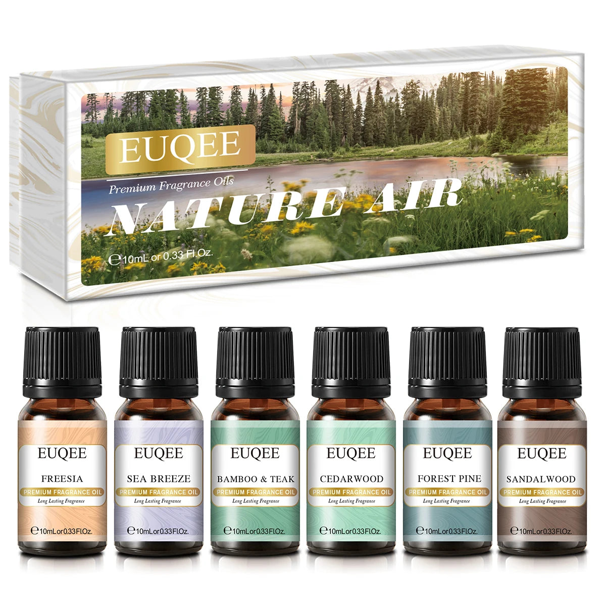 6 piece EUQEE Fragrance Oil Aromatherapy Gift Set For Diffuser