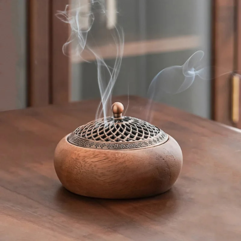 Zen Walnut Incense Burner