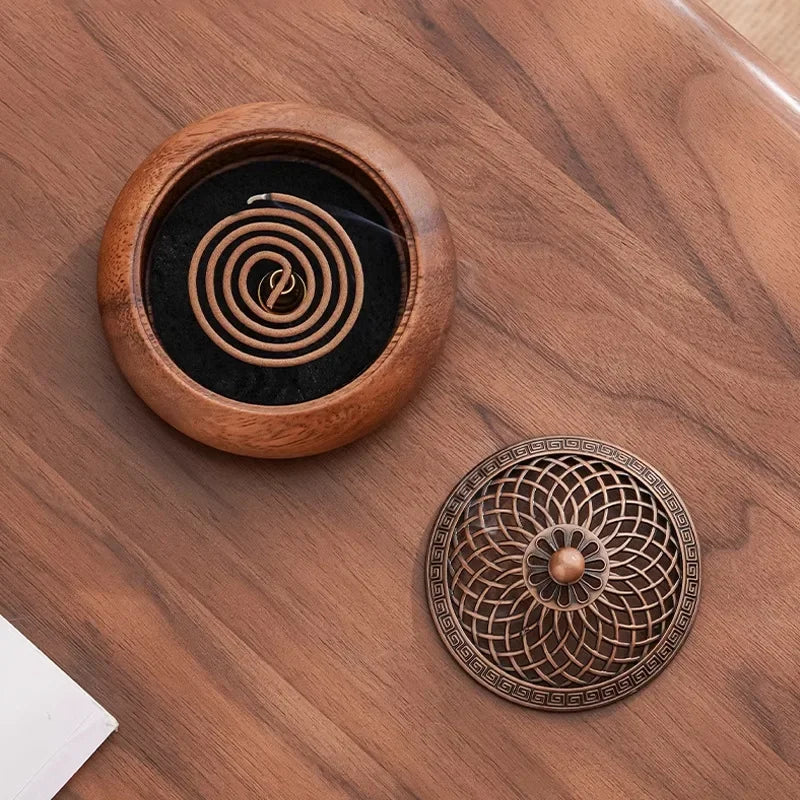 Zen Walnut Incense Burner