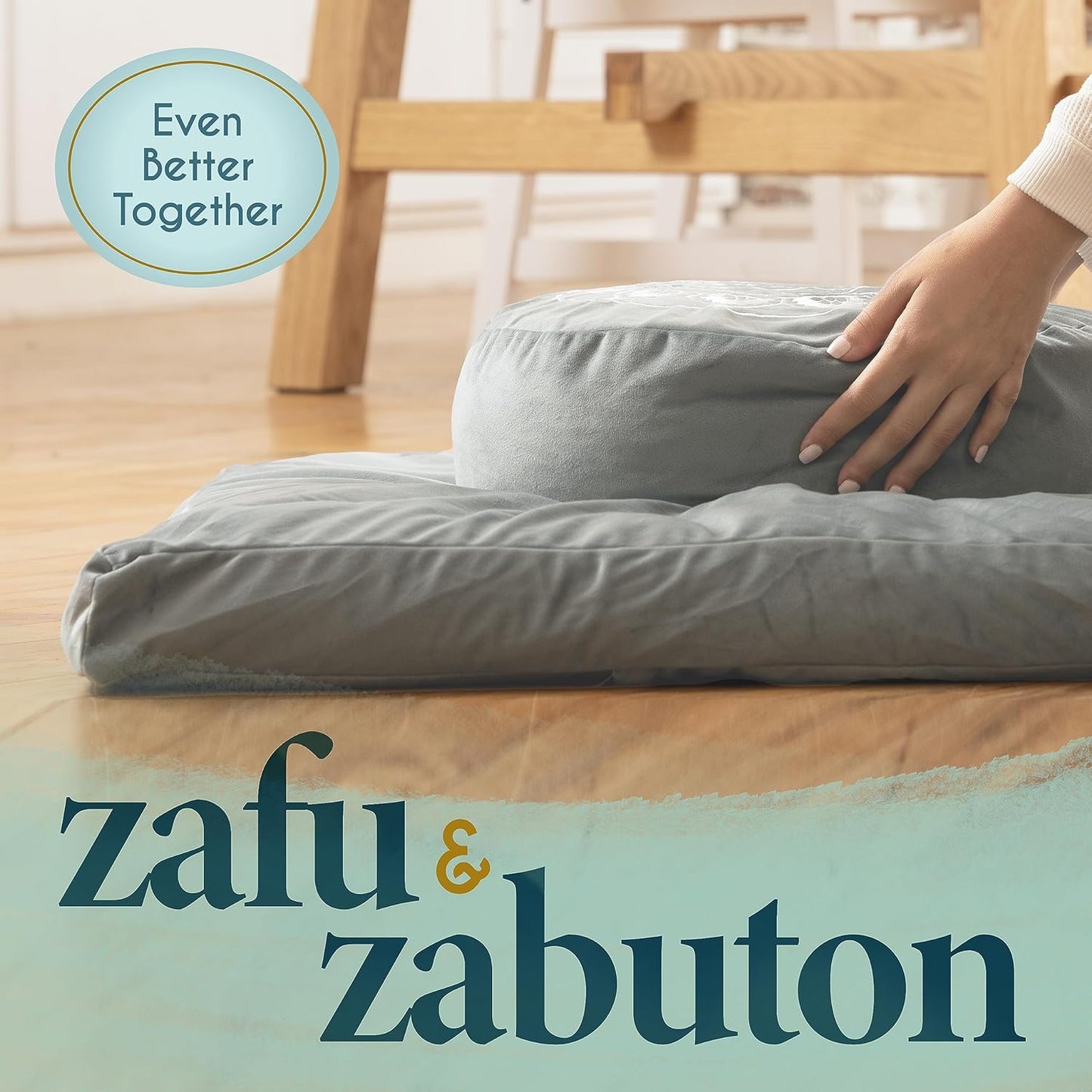 Meditation Mat Zabuton, Velvet Floor Cushions for Sitting, Meditation Cushions and Pillows with 100% Cotton Insert, Yoga Cushion for Women and Men